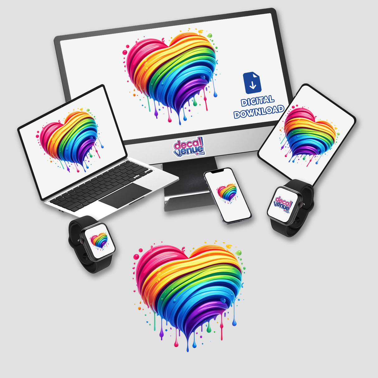 Pride Rainbow Heart