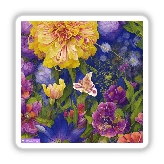 Close-up of flower petals from the digital artwork Autumn, available as stickers or digital prints.