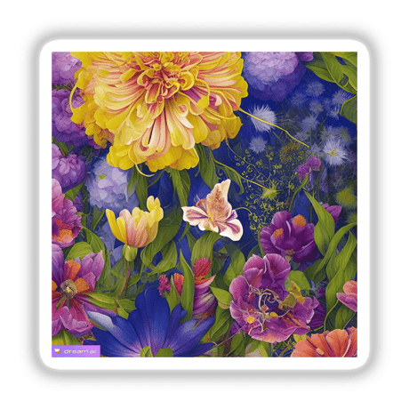 Close-up of flower petals from the digital artwork Autumn, available as stickers or digital prints.