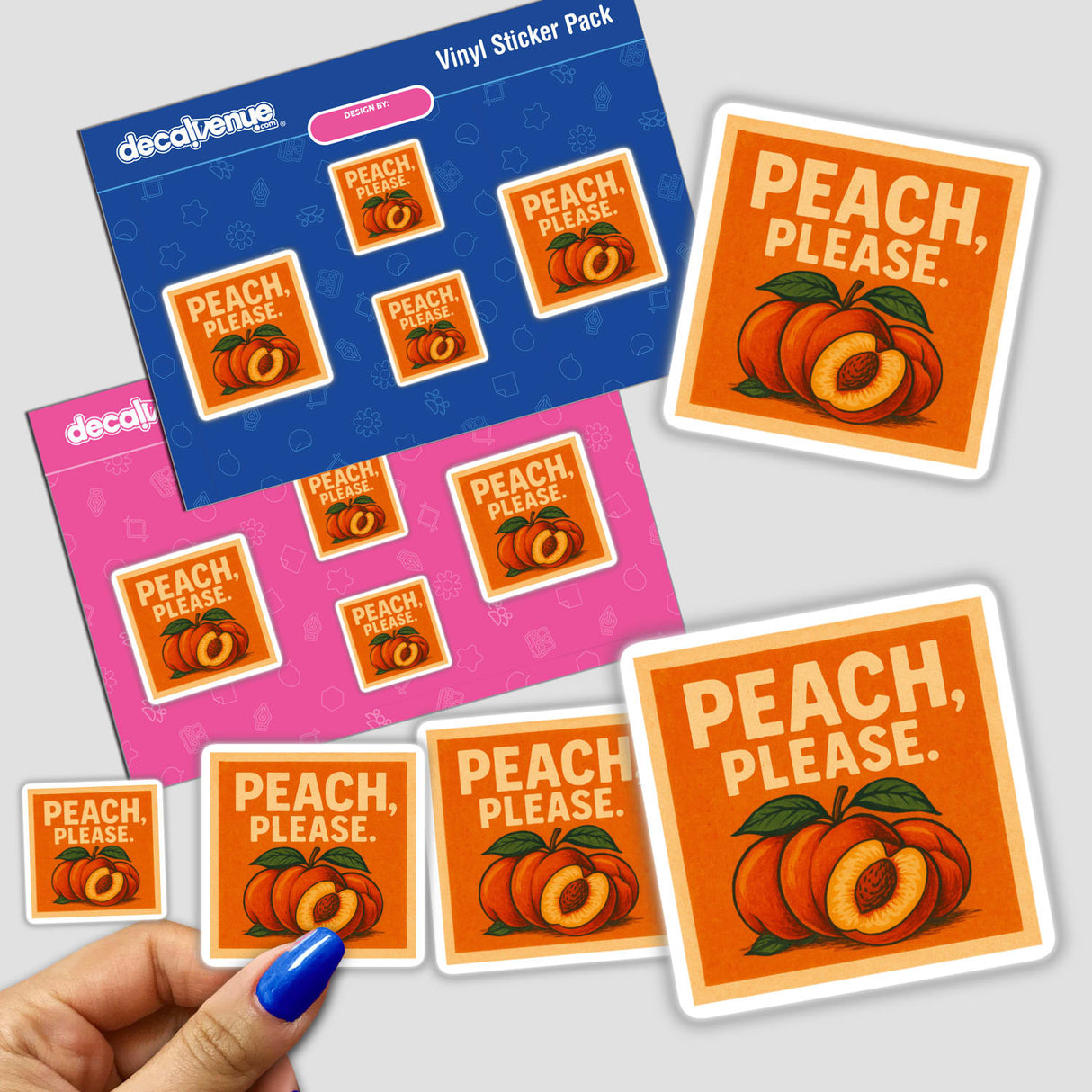 Redland Summer Fruit Festival Sticker or Clipart featuring a vibrant peach design, available with commercial rights from Peach Please Design, embodying Decal Venue's unique vinyl stickers and digital art offerings.