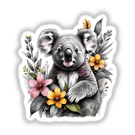 Koala Portrait Floral PA46