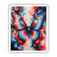 A Pretty Colorful Butterfly painting, showcasing artistic detail, available as unique stickers or digital artwork from Decal Venue, specializes in vibrant vinyl designs and digital art pieces.