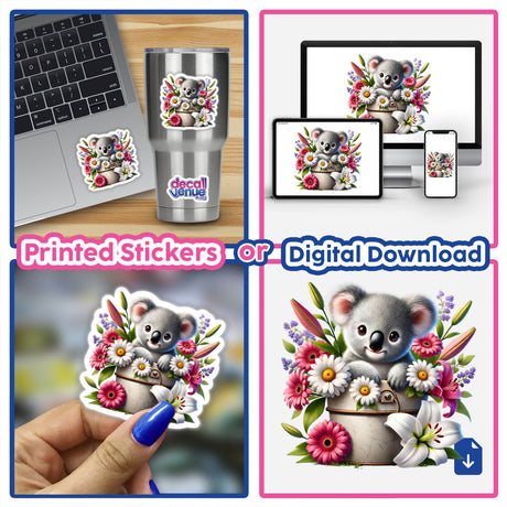 Koala Peeking Out of Flower Pot