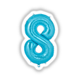 Baby Blue Balloon Number Eight #8