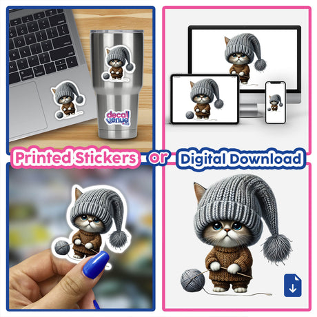 Manx Cat Gnome with Ball of Yarn