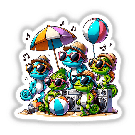 Chameleon Beach Party Sunglasses Boombox