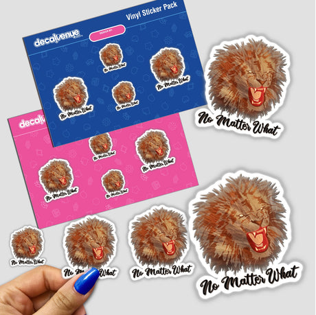 Lion_Roar stickers featuring a striking lion head design, ideal for personalizing items. Durable and waterproof, perfect for any lion enthusiast's collection from Decal Venue.