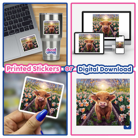 Highland Cow Daffodil Garden