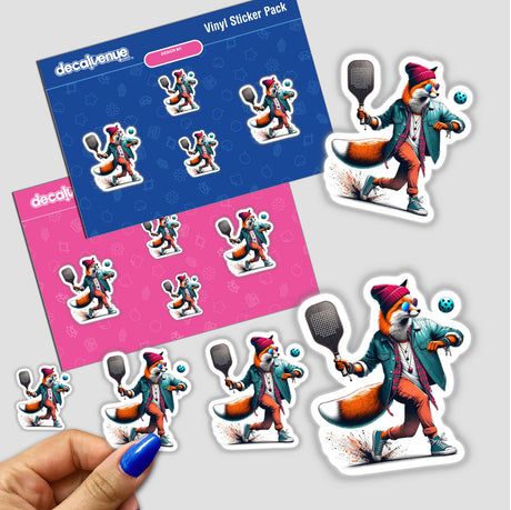 Trendy Fox Playing Pickleball