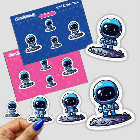 Spaceman sticker pack featuring cartoon astronauts and space-themed characters.
