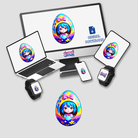 A Cute Anime Easter Egg Girl
