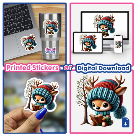 Deer Gnome Reading a Book