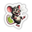 Cartoon mouse named Rato Brincalhão pointing playfully, available as stickers or digital artwork from Decal Venue.