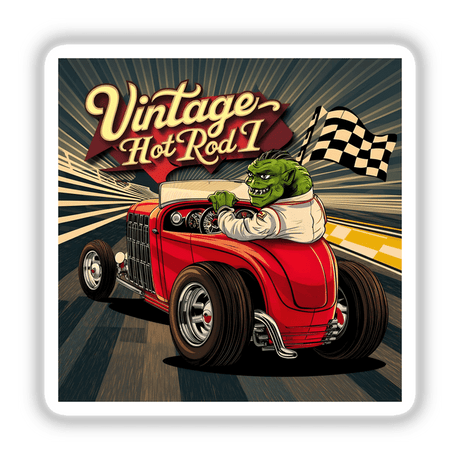 Hot Rod Winning Vintage Style Race Car Image
