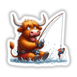 Humourous Highland Cow Fishing