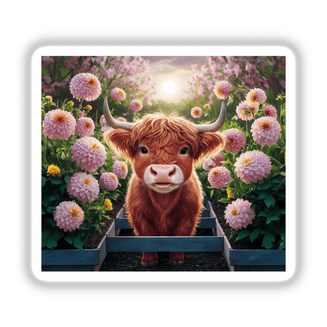 Highland Cow Dahlia Garden