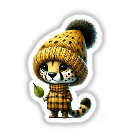Cheetah Gnome with Leaf