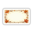 Aesthetic Fall Label Clipart features a rectangular frame adorned with leaves and berries, perfect for adding quotes. Available as Digital Artwork for download with commercial rights.