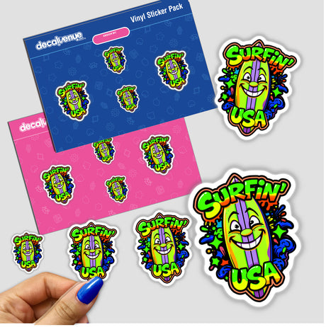 a hand holding a sticker next to a pack of stickers
