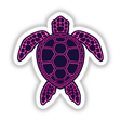 Hot Pink Neon Lava Sea Turtle Design featuring a stylized pink and purple turtle, available as unique vinyl stickers or digital artwork from Decal Venue.