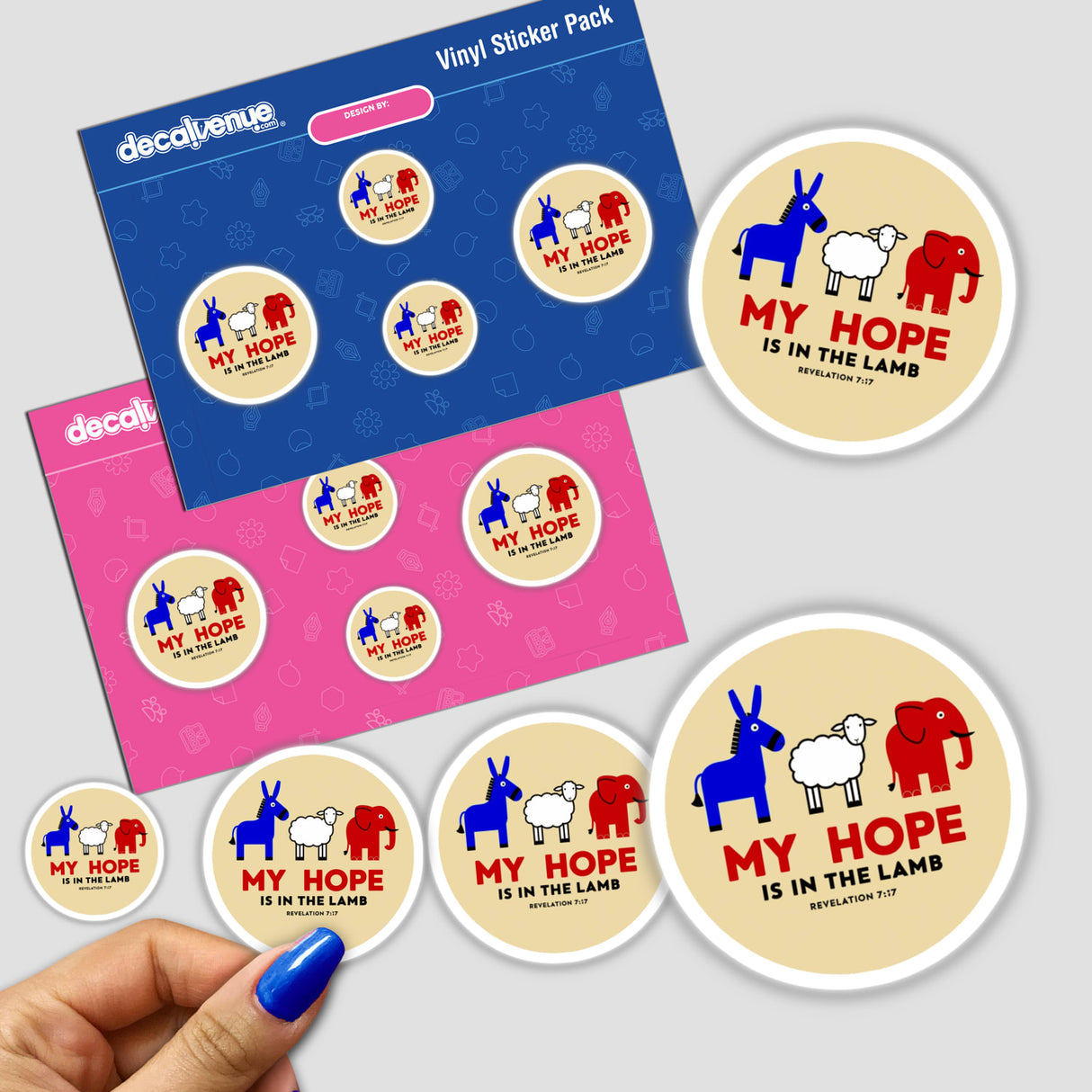 My Hope Is In The Lamb Clipart - Cute Animal Design with Revelation 7:17 - Stickers or Commercial Use Download