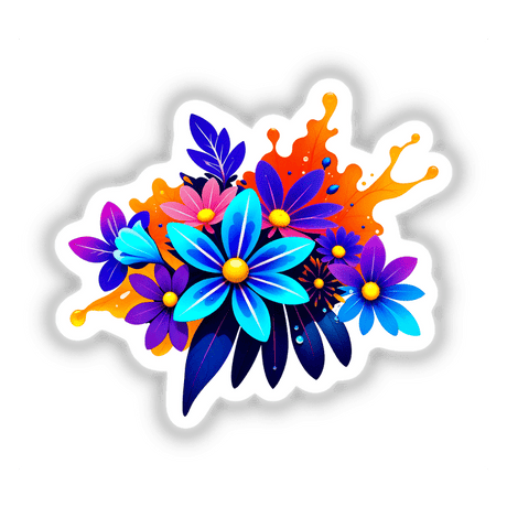Colorful Spring Flowers featuring vibrant floral designs, ideal as vinyl stickers or digital artwork, showcasing artistic graphics from Decal Venue's unique collection.