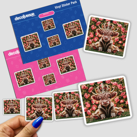 Baby Highland Cow Crown Roses