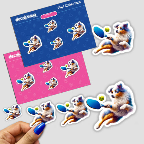 Australian Shepherd Playing Pickleball