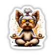 Meditating Yoga Yorkie Dog I