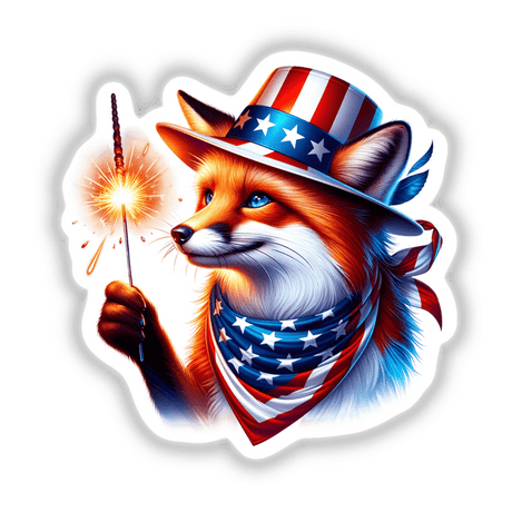 Fox Holding Sparkler 4th of July