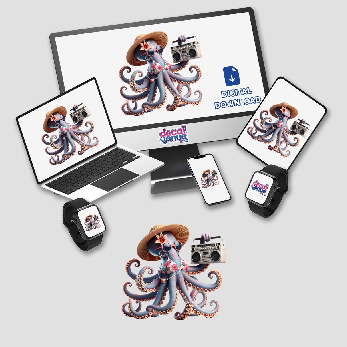Octopus Beach Bikini Boombox