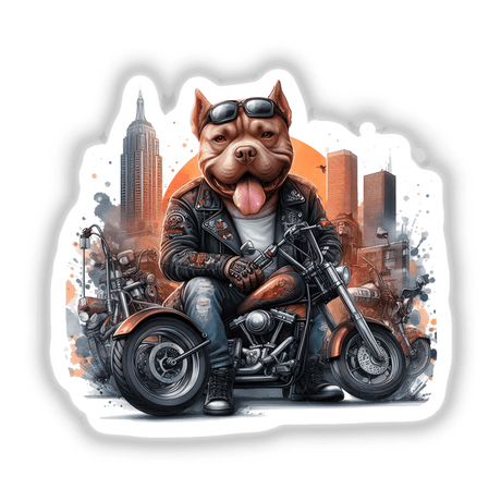 Pitbull Biker Dog in New York City