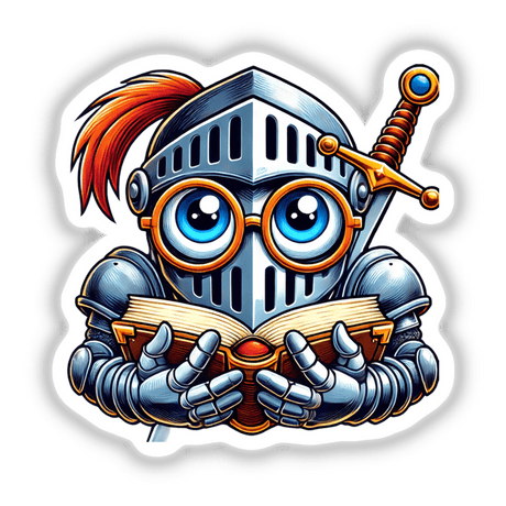 Knight With Reading Glasses Open Book