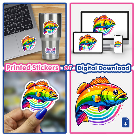 Bass Fish Colorful Rainbow Pride