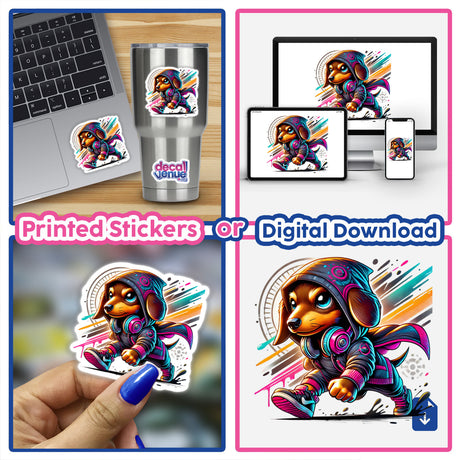 Dachshund Dog Hoodie Urban Vibes