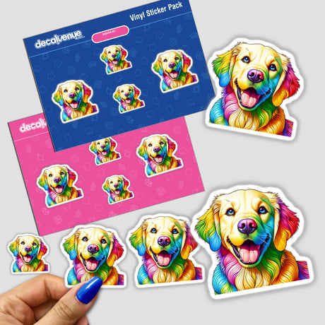 Rainbow Golden Retriever Dog Pride