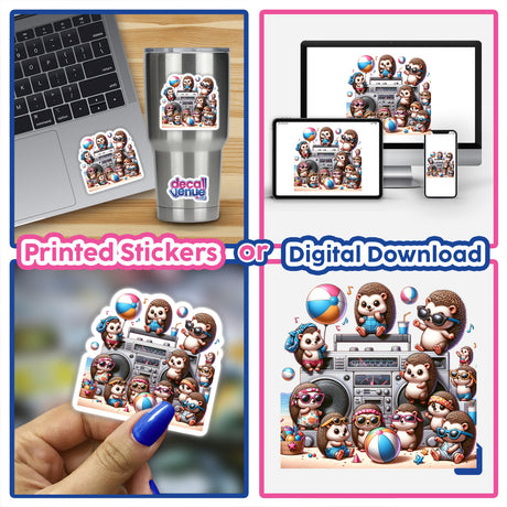 Hedgehog Beach Party Sunglasses Boombox