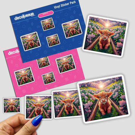 Highland Cow Lilac Garden