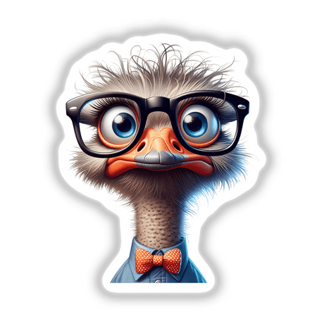 Silly Nerd Ostrich Bird II