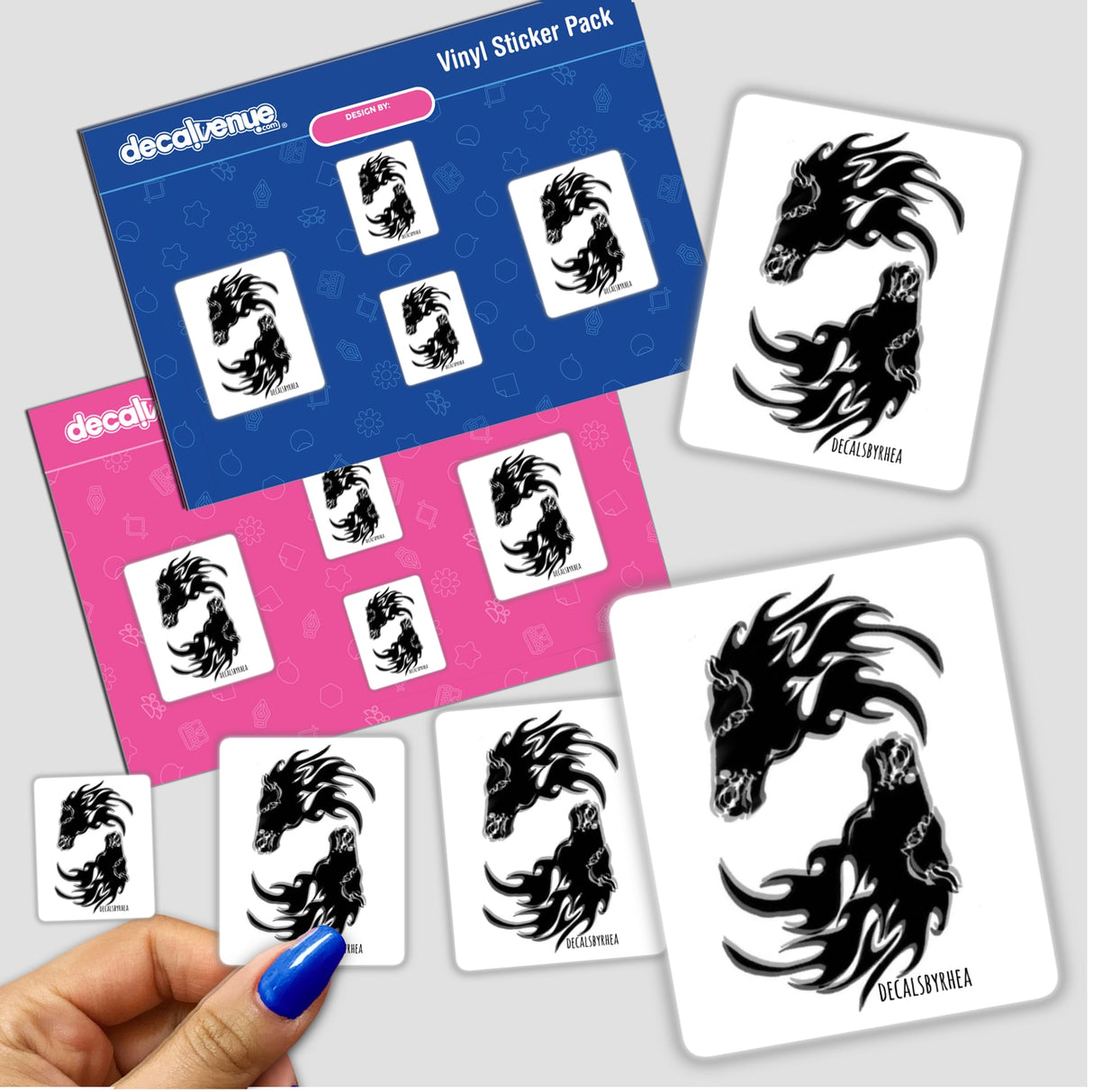 Indecisive Reflections: A dynamic piece available as stickers or digital art, capturing a blend of abstract designs. Perfect for adding a creative touch from Decal Venue's unique collection.