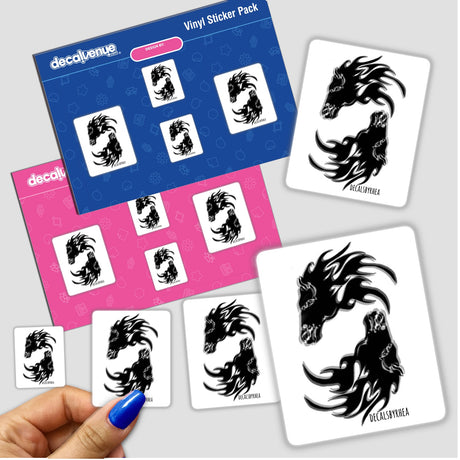 Indecisive Reflections: A dynamic piece available as stickers or digital art, capturing a blend of abstract designs. Perfect for adding a creative touch from Decal Venue's unique collection.