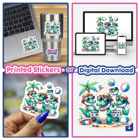 Crocodile Beach Party Sunglasses Boombox