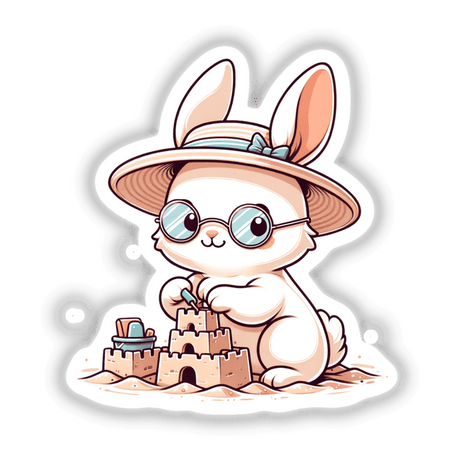 Cute Bunny in Beach Hat