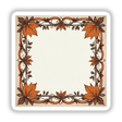 Autumn Aesthetic Frame Clipart featuring a square design adorned with fall leaves and vines, ideal for quotes and commercial use.