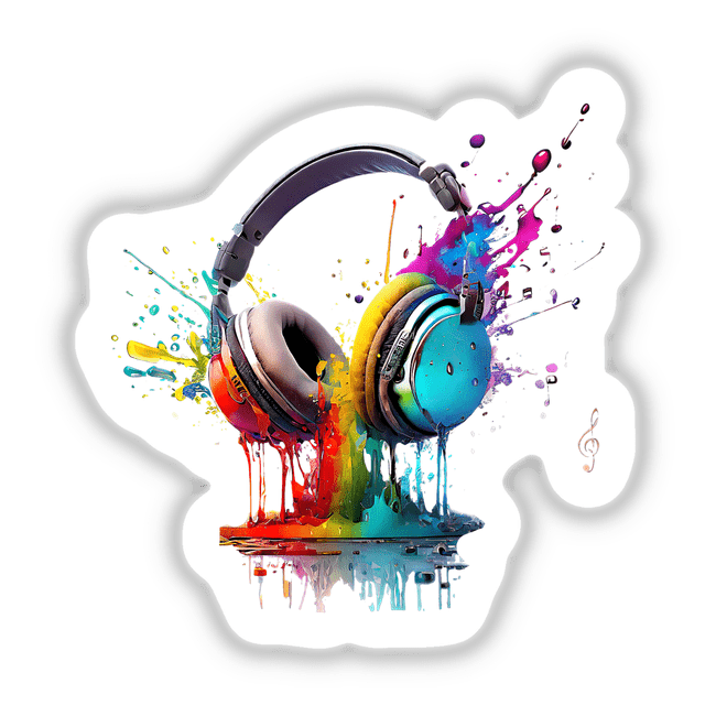 Splattered headphones