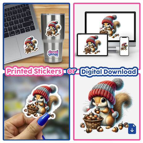 Squirrel Gnome Collecting Acorns