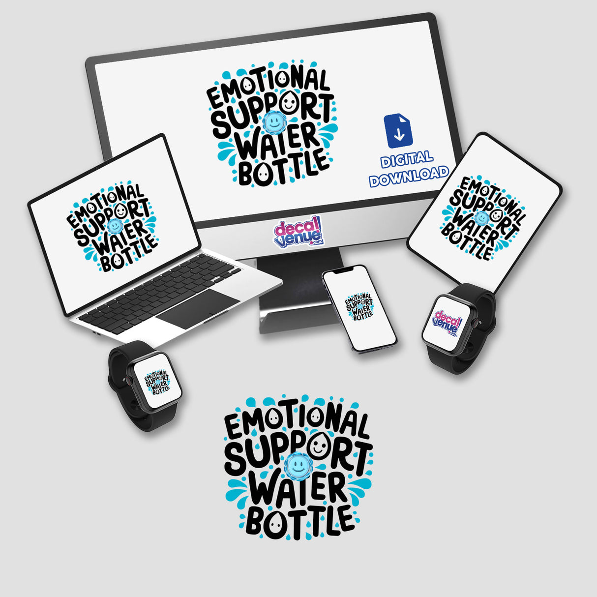 Emotional Support Water Bottle - Funny