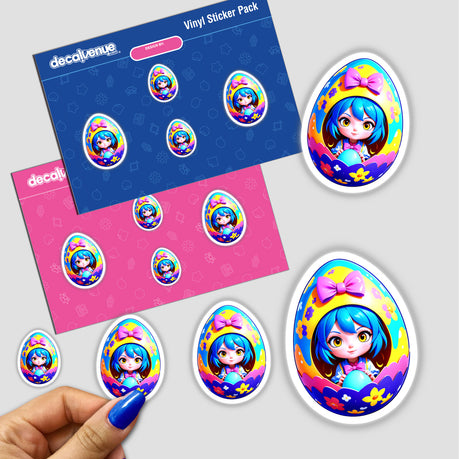 A Cute Anime Easter Egg Girl