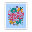Blossoming Hope Psalm 33:22 Sticker or Clipart features vibrant flowers and leaves around the text, designed for use as digital artwork or stickers with commercial rights.
