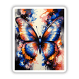 A Pretty Colorful Butterfly depicted in vibrant artwork, available as unique stickers or digital art from Decal Venue, showcasing intricate wing patterns and artistic flair.